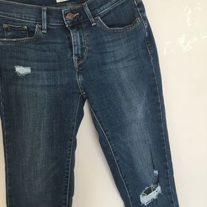Levi’s 710 dark wash super skinny jeans